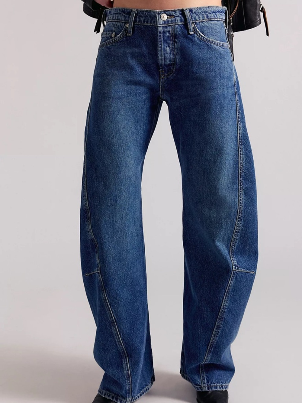 We The Free Women's Wide Leg Flare Jeans in Indigo Blue